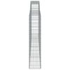 vidaXL Arched Gabion Basket 400x30x140/160 cm Galvanised Iron