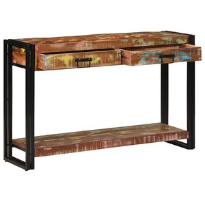 vidaXL Console Table Multicolour 120 x 33 x 75 cm Solid Reclaim Wood