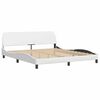 vidaXL Bed Frame without Mattress "Zadar" White 180x200 cm Super King Faux Leather