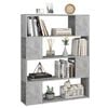 vidaXL Book Cabinet Room Divider Concrete Grey 100x24x124 cm