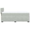 vidaXL Box Spring Bed with Mattress Light Grey 100x200 cm Velvet