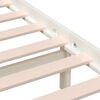 vidaXL Bed Frame without Mattress White Solid Wood 140x190 cm (809998+814195)