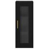 vidaXL Wall Mounted Cabinet Black Oak 34.5 x 34 x 90 cm