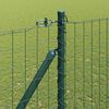 vidaXL Fence with Posts Green 1.6 x 10 m Steel