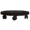 vidaXL Plant Trolley with Wheels Diameter 30 cm Black 170 kg