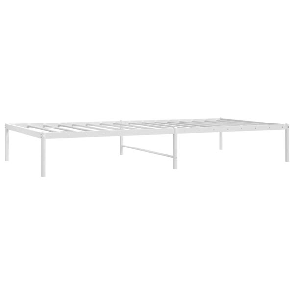 vidaXL Metal Bed Frame without Mattress White 100x200cm