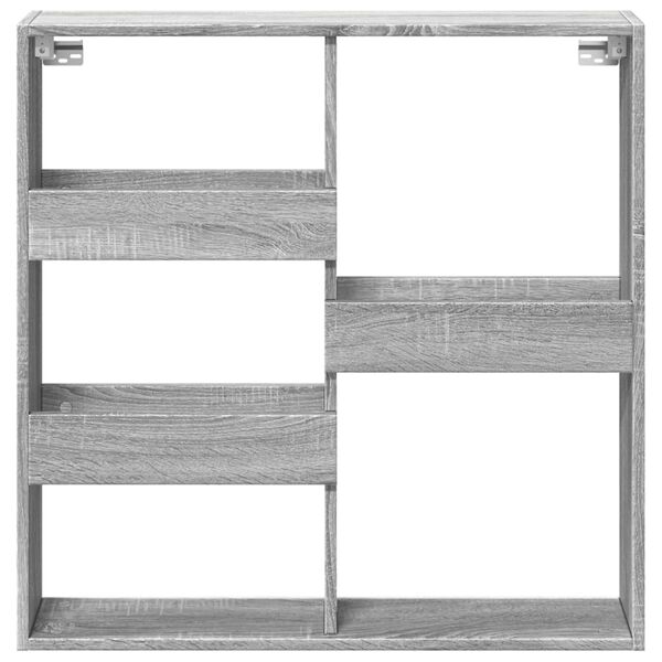 vidaXL Wall Cabinet Grey Sonoma 80x15x80 cm Engineered Wood