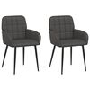 vidaXL Dining Chairs 2 pcs Faux Leather Black 57 x 50 x 85 cm