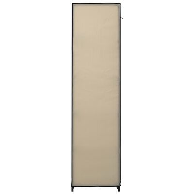 vidaXL Wardrobe with Compartments and Rods Cream 150x45x176 cm Fabric