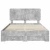vidaXL Bed Frame Concrete Grey 140 x 190 cm Engineered Wood
