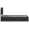 vidaXL Bed Frame with Drawer Black 75 x 190 cm Engineer Wood