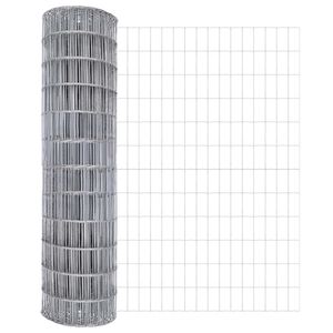 vidaXL Euro Fence Silver 1.2 x 10 m Hot dip galvanized iron