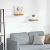 vidaXL Wall Shelf 2 pcs Beige 23 x 23.5 x 4 cm Engineered Wood
