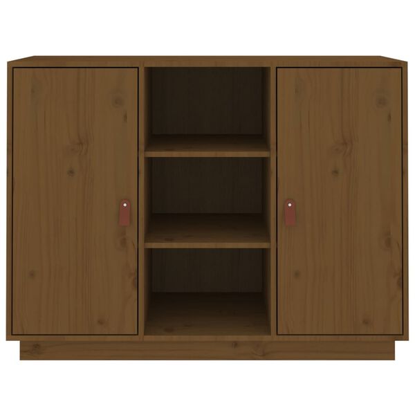 vidaXL Sideboard Honey Brown 100x40x75 cm Solid Wood Pine