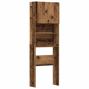 vidaXL Washing Machine Cabinet Old Wood 64x24x190 cm Engineered Wood