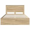 vidaXL Bed Frame with Drawer Sonoma Oak 150 x 200 cm Engineer Wood