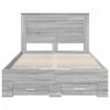 vidaXL Bed Frame with Drawer with Headboard Manual Engineered Wood