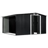 vidaXL Garden Shed with Sliding Doors Anthracite 329.5x259x178 cm Steel