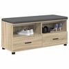 vidaXL Hall Bench with Cushion with Drawer Sonoma Oak 100 x 38 x 46 cm