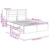 vidaXL Bed Frame with Drawer Concrete Grey 140 x 200 cm Engineer Wood