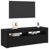 vidaXL TV Cabinet Black Oak 120 x 35 x 40 cm Engineered Wood