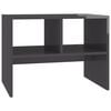 vidaXL Side Table High Gloss Grey 60x40x45 cm Engineered Wood