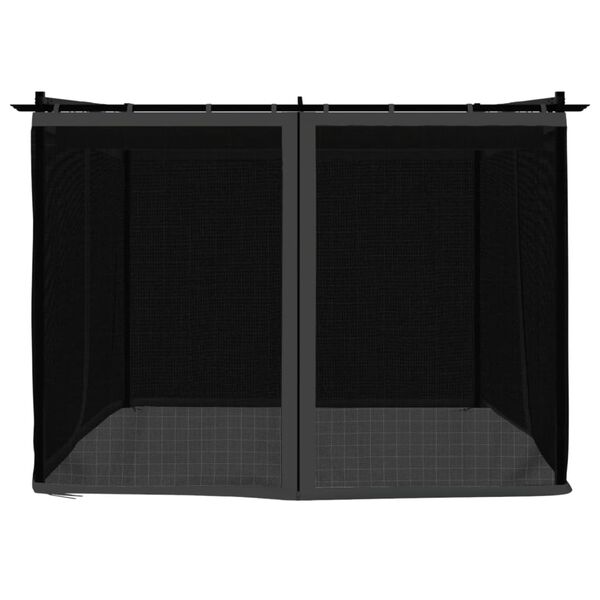 vidaXL Gazebo with Mesh Walls Anthracite 3x3 m Steel