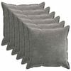 vidaXL Cushion Cover 6 pcs HOUTEN Dark Grey 70 x 70 cm Chenille Fabric