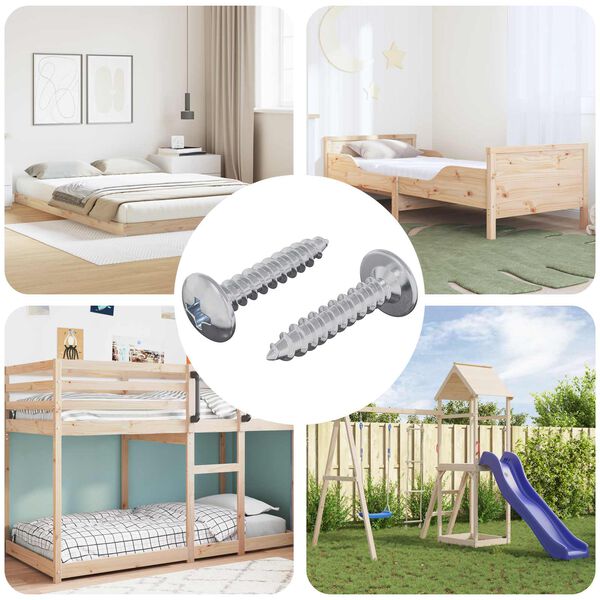 vidaXL Self Tapping Nail 2 pcs Zinc-coated 4 x 20 mm Steel