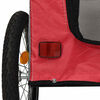 vidaXL Pet Bike Trailer with Storage Red and grey 124.5 x 63.5 x 53 cm