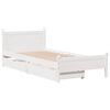 vidaXL Bed Frame without Mattress White 90x190 cm Single Solid Wood Pine