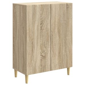 vidaXL Sideboard Sonoma Oak 66 x 34.5 x 90 cm Engineered Wood