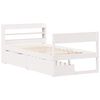 vidaXL Bed Frame without Mattress White 90x200 cm Solid Wood Pine