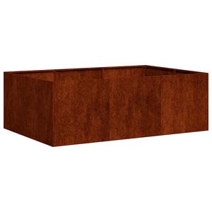 vidaXL Planter Rusty 120x80x40 cm Weathering Steel