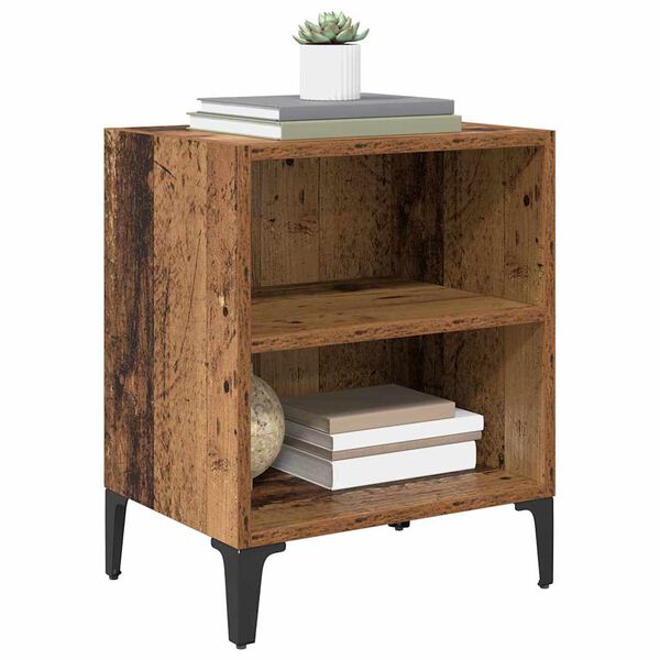 vidaXL Bedside Cabinet Old Wood 40 x 30 x 50 cm Engineered Wood