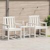 vidaXL Garden Dining Chair 2 pcs White 65.5 x 59 x 88cm HDPE