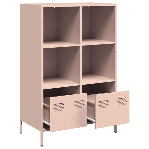 vidaXL Highboard&nbsp;Pink 68x39x103.5 cm Steel