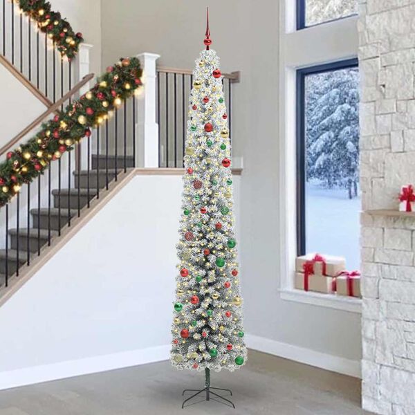 vidaXL Artificial Christmas Tree with 300 LEDs with Stand Green 300 cm