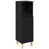 vidaXL Bathroom Furniture Set with Storage 3 pcs Black Engineered wood