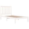 vidaXL Bed Frame without Mattress White Solid Wood Small Single