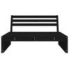 vidaXL Garden Middle Sofa Black 120x80 cm Solid Wood Pine