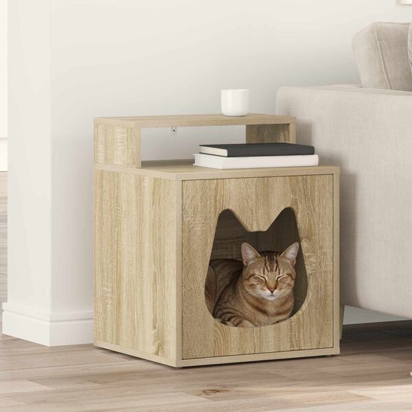 vidaXL Cat House Sonoma 42.5 x 40 x 53.5 cm Engineered Wood