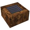 vidaXL Coffee Table with LED Smoked Oak 60x60x40 cm Engineered Wood