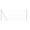vidaXL Welded Wire Fence with Concrete Base 50 x 1 m (W x H)