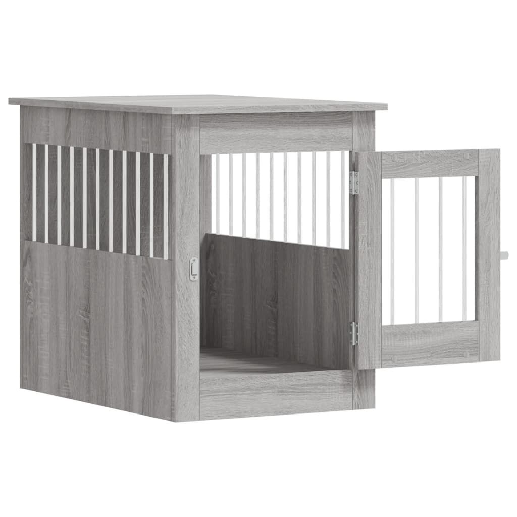 vidaXL Dog Crate Furniture Grey Sonoma 55x80x68 cm Engineered Wood vidaXL