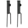 vidaXL Parasol Stands with Spikes 2 pcs 9x35 cm Galvanised Steel