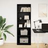 vidaXL Bookcase Black 60x24x176 cm Engineered Wood