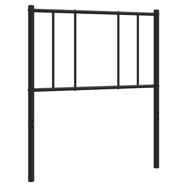 vidaXL Metal Replace Headboard Black 75 cm