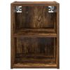 vidaXL Hanging Cabinet Smoked Oak 30 x 29.5 x 40 cm Engineered Wood