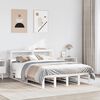 vidaXL Bed Frame without Mattress White 120x190 cm Small Double Solid Wood Pine